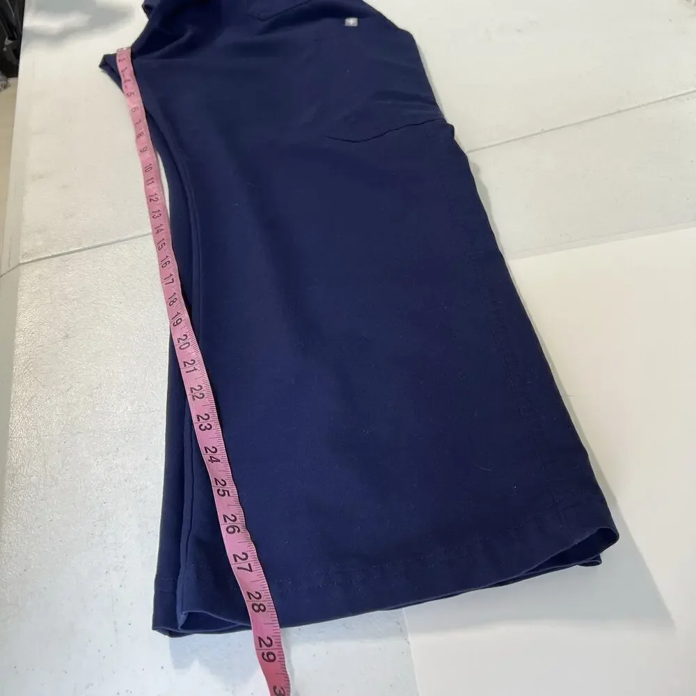 Figs Scrub Set Men 2XL SHORT Leon 3-pocket Top + Cairo Pants Short Navy Blue